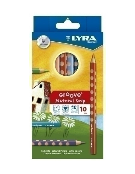 LAPICES de COLORES LYRA GROOVE estuche de 10