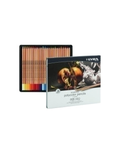 LAPICES de COLORES LYRA REMBRANDT POLYCOLOR CAJA METAL de 24
