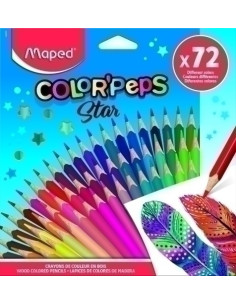 LAPICES de COLORES MAPED COLOR PEPS STAR estuche de 72