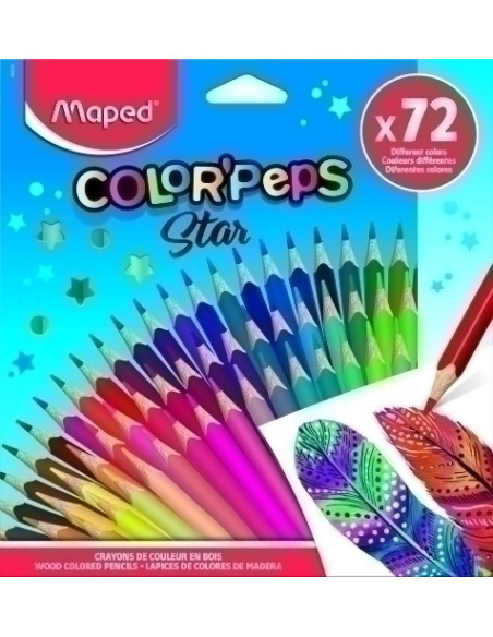 LAPICES de COLORES MAPED COLOR PEPS STAR estuche de 72