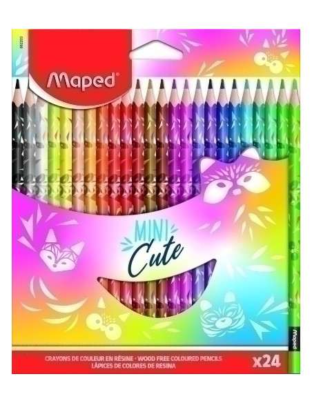 LAPICES de COLORES MAPED MINI CUTE  estuche de 24