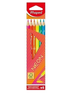 LAPICES de COLORES MAPED NEON ESTUCHE de 6