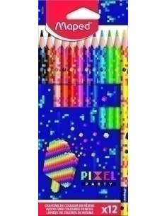 LAPICES de COLORES MAPED PIXEL PARTY Estuche de 12
