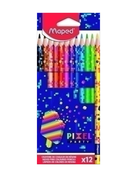 LAPICES de COLORES MAPED PIXEL PARTY Estuche de 12
