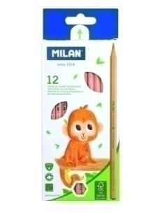 LAPICES de COLORES MILAN HEXAGONALES ESTUCHE DE 12