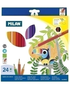LAPICES de COLORES MILAN estuche de 24