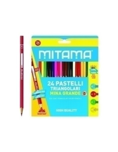 LAPICES de COLORES MITAMA TRIANGULARES CAJA de 24