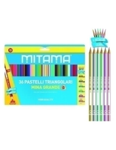 LAPICES de COLORES MITAMA TRIANGULARES CAJA de 36