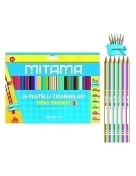 LAPICES de COLORES MITAMA TRIANGULARES CAJA de 36