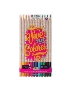 LAPICES de COLORES MOOVING ESTUCHE de 12