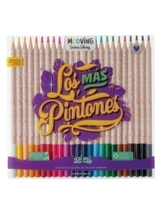 LAPICES de COLORES MOOVING ESTUCHE de 24