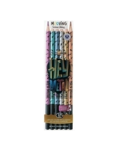 LAPICES de COLORES MOOVING METALIZADOS ESTUCHE de 6