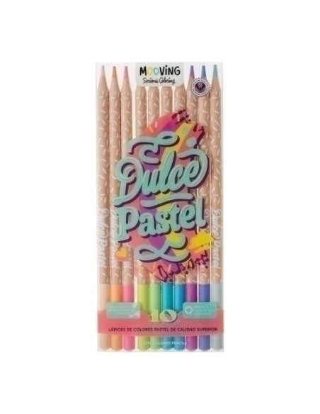 LAPICES de COLORES MOOVING PASTEL ESTUCHE de 10