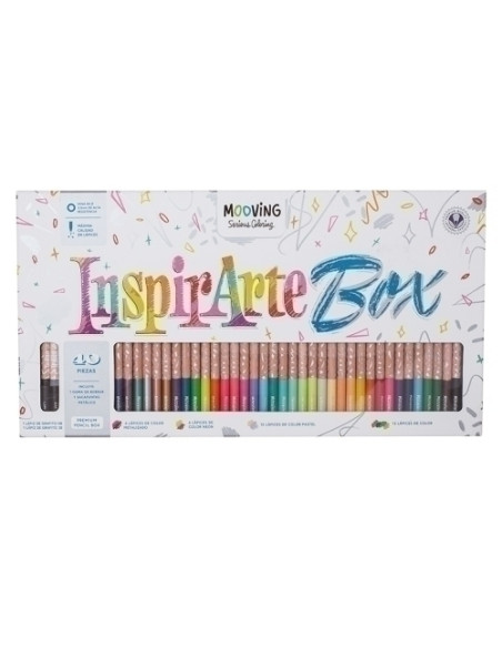 LAPICES de COLORES MOOVING SET INSPIRATE BOX 40 PIEZAS