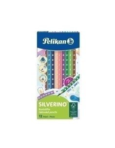LAPICES de COLORES PELIKAN SILVERINO JUMBO TRIANGULAR ESTUCHE de 12 700634