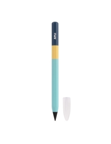 LAPIZ APLI GRAFITO HB MINI INFINITO TRICOLOR AZUL CIELO