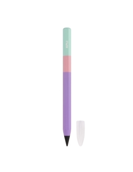 LAPIZ APLI GRAFITO HB MINI INFINITO TRICOLOR MALVA