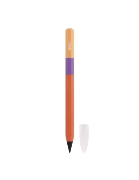 LAPIZ APLI GRAFITO HB MINI INFINITO TRICOLOR NARANJA