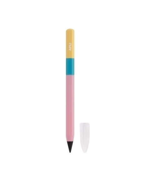 LAPIZ APLI GRAFITO HB MINI INFINITO TRICOLOR ROSA