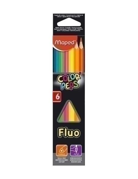 LAPIZ FLUOR MAPED COLOR PEPS FLUO estuche de 6