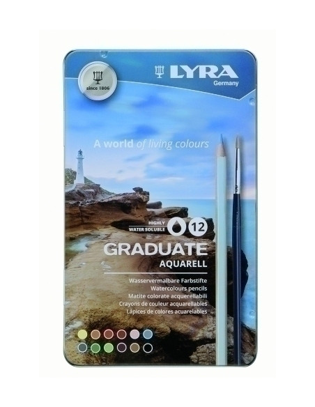 LAPIZ LYRA GRADUATE AQUARELL ESTUCHE METAL de 12
