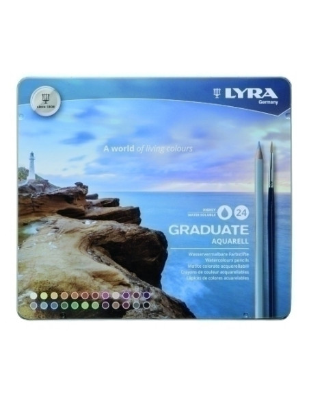 LAPIZ LYRA GRADUATE AQUARELL ESTUCHE METAL de 24