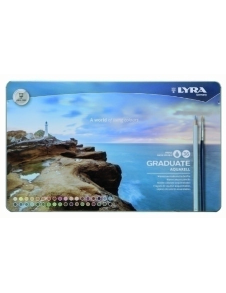 LAPIZ LYRA GRADUATE AQUARELL ESTUCHE METAL de 36