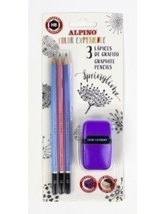 LAPIZ de GRAFITO ALPINO COLOR EXPERIENCE blister de 3
