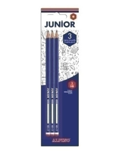 LAPIZ de GRAFITO ALPINO JUNIOR - HB BLISTER DE 3