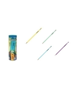 LAPIZ de GRAFITO CENTRUM con GOMA HB COLORES SURTIDOS BOTE DE 50