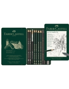 LAPIZ de GRAFITO FABER-CASTELL PITT SURTIDO estuche METAL de 11