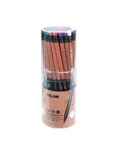 LAPIZ de GRAFITO MILAN con GOMA HB COOPER CAJA de 24