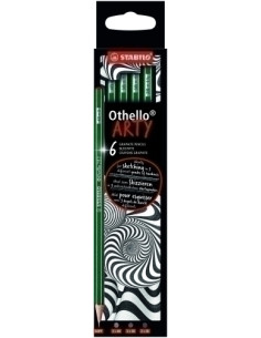 LAPIZ de GRAFITO STABILO OTHELLO ARTY LINE CAJA DE 6 2B B HB F H 2H