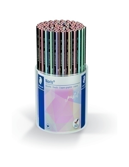 LAPIZ de GRAFITO STAEDTLER 118 NORIS CLUB TRIANGULAR SLIM COLORES PASTEL EXPOSITOR de 72