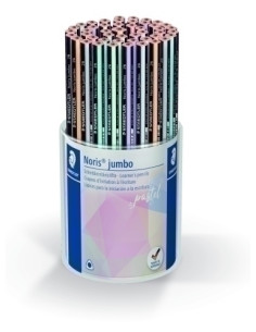 LAPIZ de GRAFITO STAEDTLER 119 NORIS CLUB JUMBO COLORES PASTEL EXPOSITOR de 48