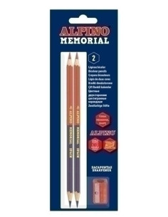 LAPIZ ofic ALPINO MEMORIAL BICOLOR blister de 2 con AFILA