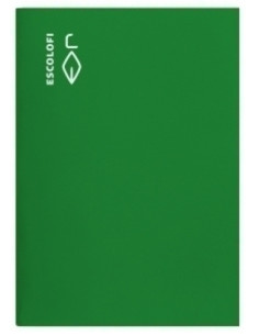 LIBRETA ESCOLOFI 4 50h CUADRIC3x3 70g PAUTA CMARGEN VERDE
