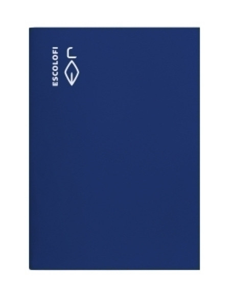 LIBRETA ESCOLOFI F 50h CUADRIC3x3 70g PAUTA CMARGEN AZUL