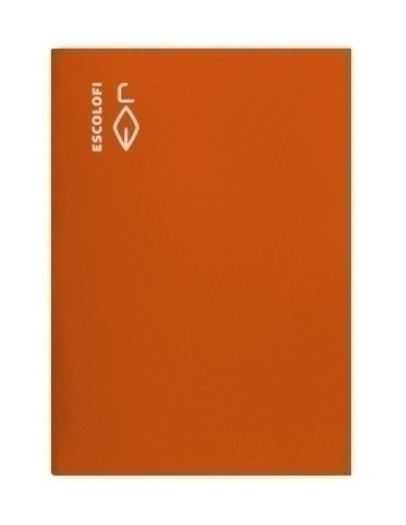 LIBRETA ESCOLOFI F 50h CUADRIC3x3 70g PAUTA CMARGEN NARANJA