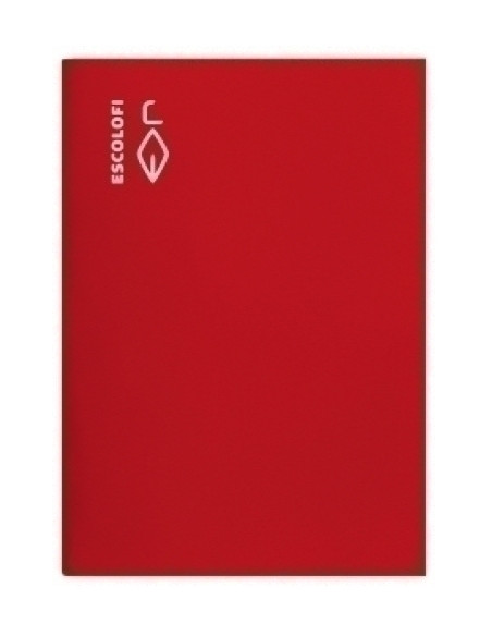 LIBRETA ESCOLOFI F 50h CUADRIC3x3 70g PAUTA CMARGEN ROJO