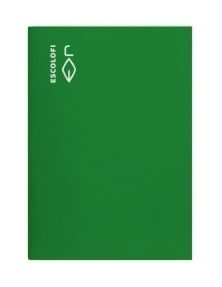 LIBRETA ESCOLOFI F 50h CUADRIC3x3 70g PAUTA CMARGEN VERDE