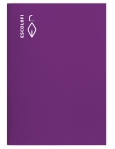 LIBRETA ESCOLOFI F 50h CUADRIC3x3 70g PAUTA CMARGEN VIOLETA