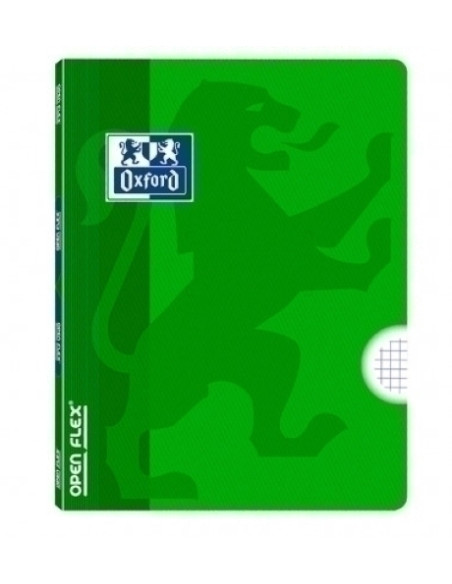 LIBRETA GRAPADA OXFORD SCHOOL OPENFLEX A4 48h CUADRIC4x4 VERDE