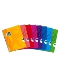 LIBRETA GRAPADA OXFORD SCHOOL OPENFLEX A4 48h CUADRIC5x5 COLSUR8