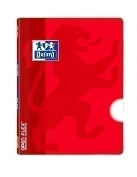 LIBRETA GRAPADA OXFORD SCHOOL OPENFLEX A4 48h LISO ROJO