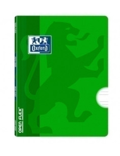 LIBRETA GRAPADA OXFORD SCHOOL OPENFLEX A4 48h PAUTA 35 VERDE