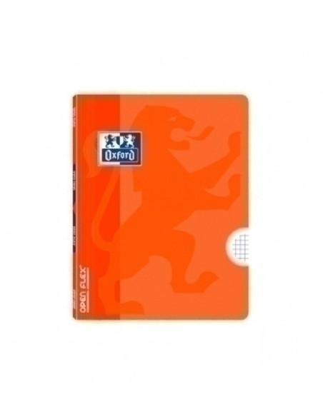 LIBRETA GRAPADA OXFORD SCHOOL OPENFLEX A5 48h 90g CUADRIC4x4 NARANJA