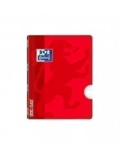 LIBRETA GRAPADA OXFORD SCHOOL OPENFLEX A5 48h 90g PAUTA 35 ROJO