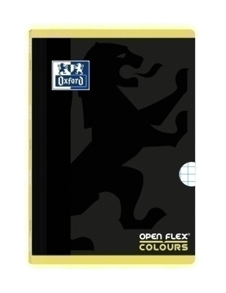 LIBRETA GRAPADA OXFORD SCHOOL OPENFLEX COLOURS A4 48h CON BANDA CUADRIC5x5 LIMA