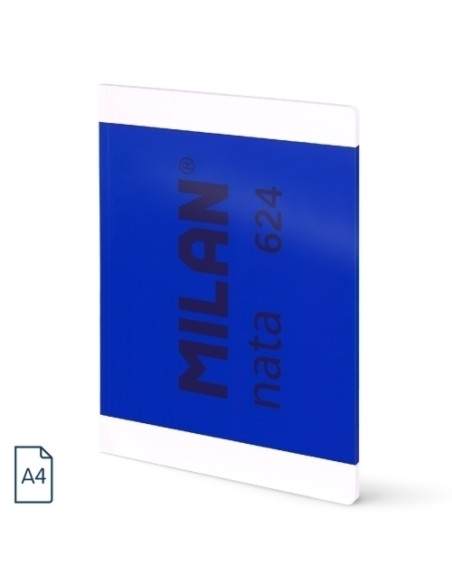 LIBRETA MILAN NATA 624 since 1918 A4 48h CUADRIC5x5 95g AZUL
